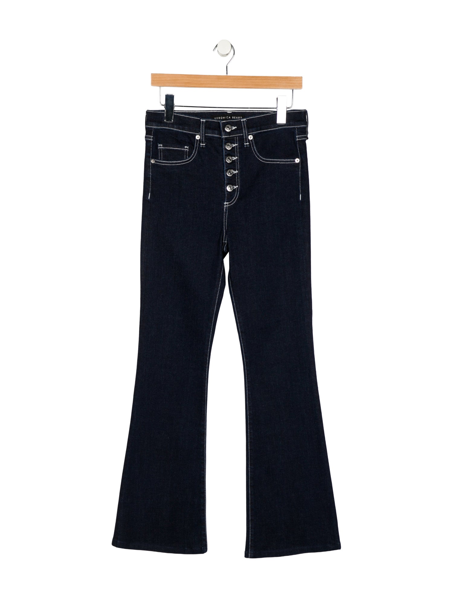 Veronica Beard High-Rise Wide Leg Jeans