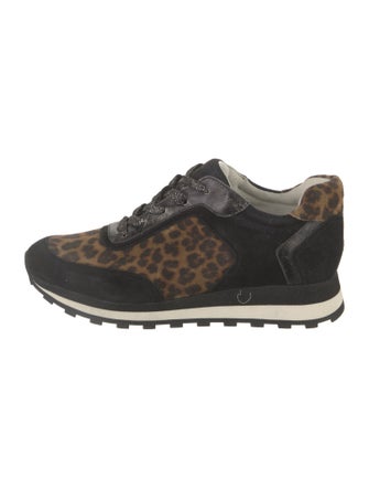 Veronica Beard Suede Animal Print Sneakers