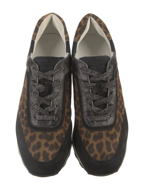 Veronica Beard Suede Animal Print Sneakers