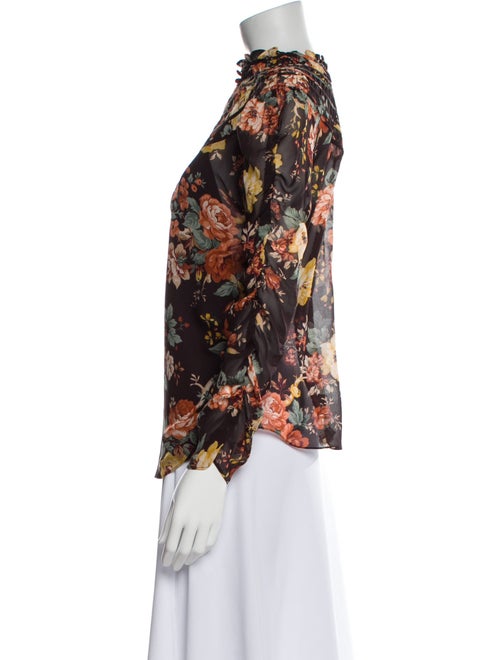 Veronica Beard Silk Floral Print Blouse