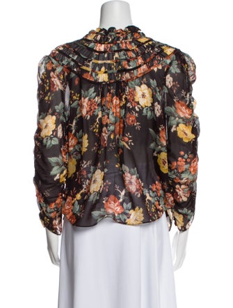 Veronica Beard Silk Floral Print Blouse