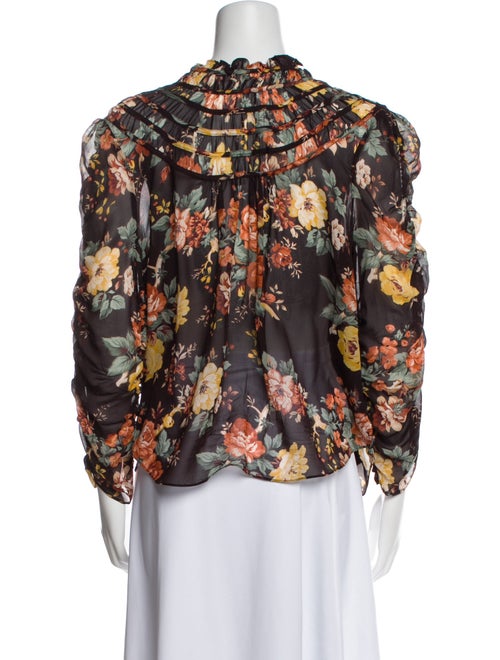 Veronica Beard Silk Floral Print Blouse
