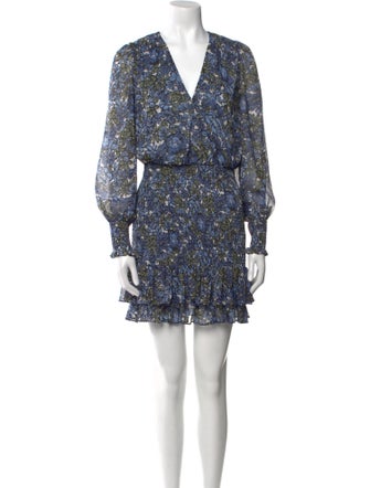 Veronica Beard Floral Print Mini Dress