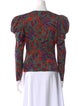 Veronica Beard Paisley Print V-Neck Blouse