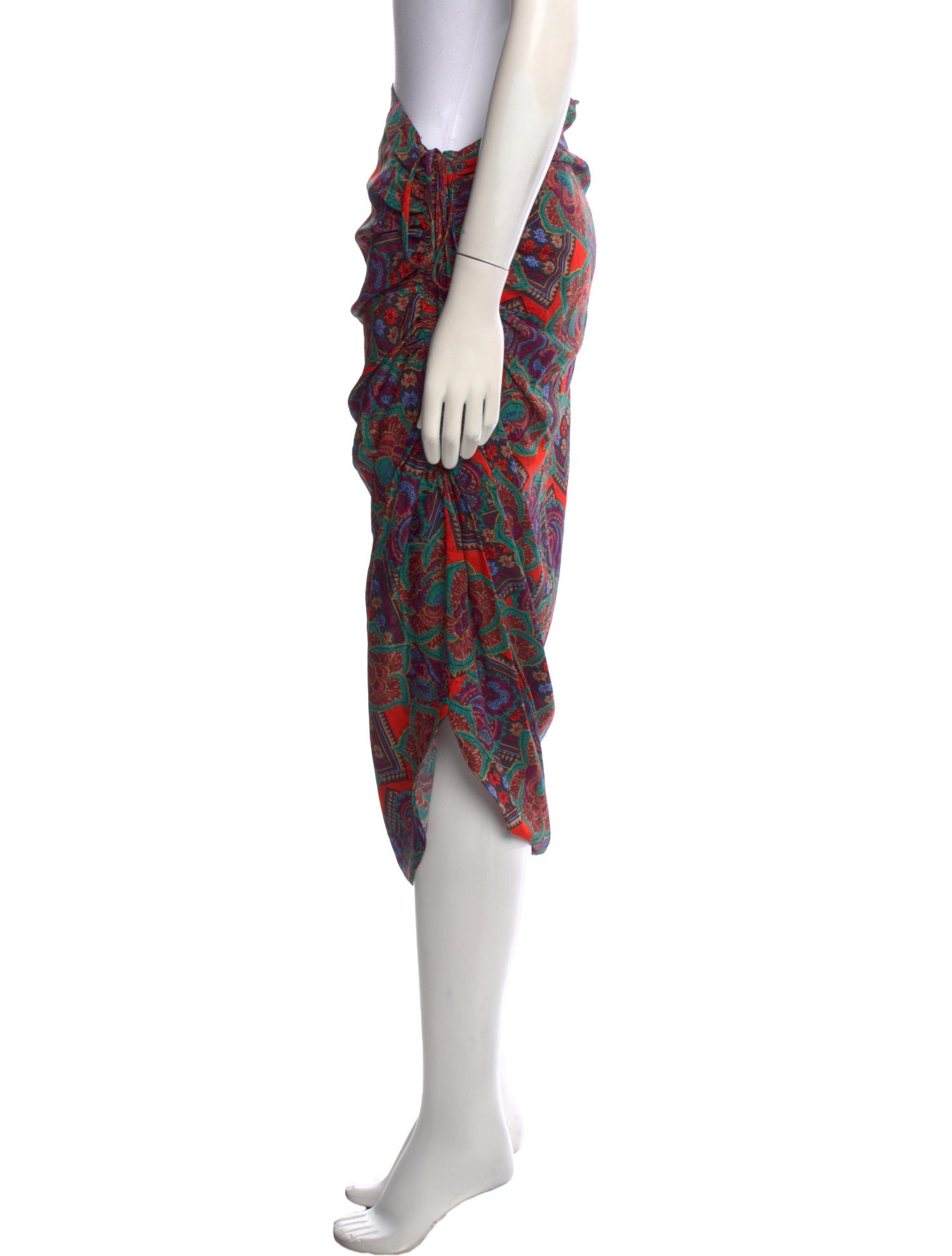 Veronica Beard Paisley Print Midi Length Skirt