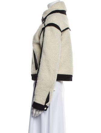 Veronica Beard Colorblock Pattern Biker Jacket