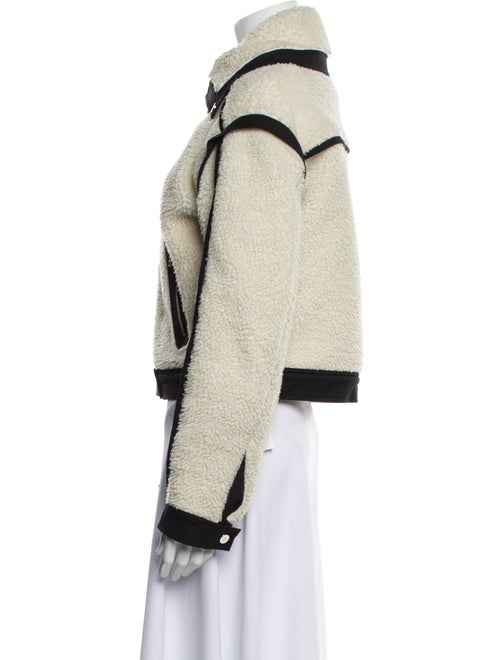 Veronica Beard Colorblock Pattern Biker Jacket