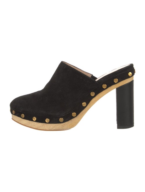 Veronica Beard Suede Studded Accents Mules