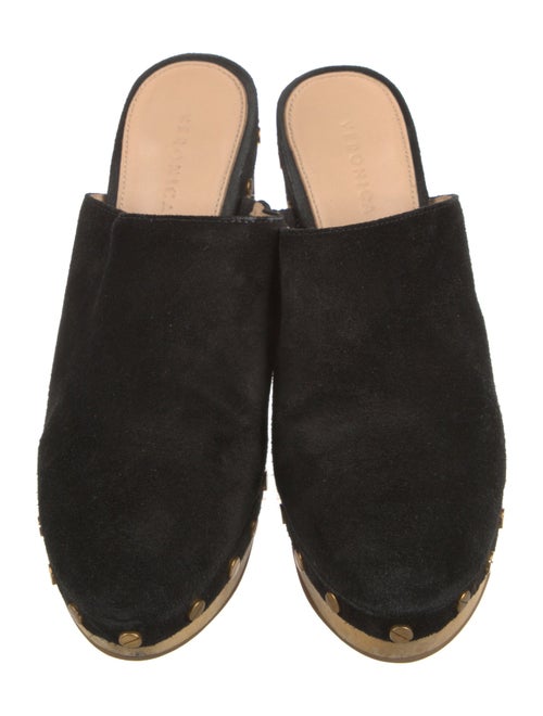 Veronica Beard Suede Studded Accents Mules