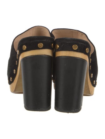 Veronica Beard Suede Studded Accents Mules