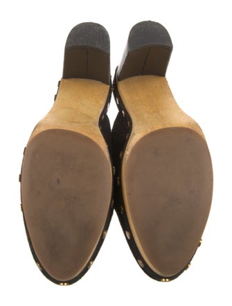 Veronica Beard Suede Studded Accents Mules
