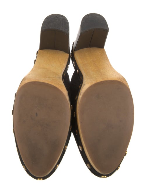 Veronica Beard Suede Studded Accents Mules