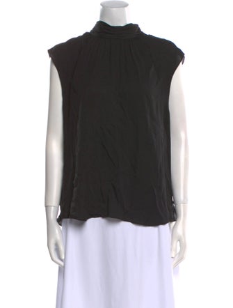 Veronica Beard Silk Mock Neck Blouse