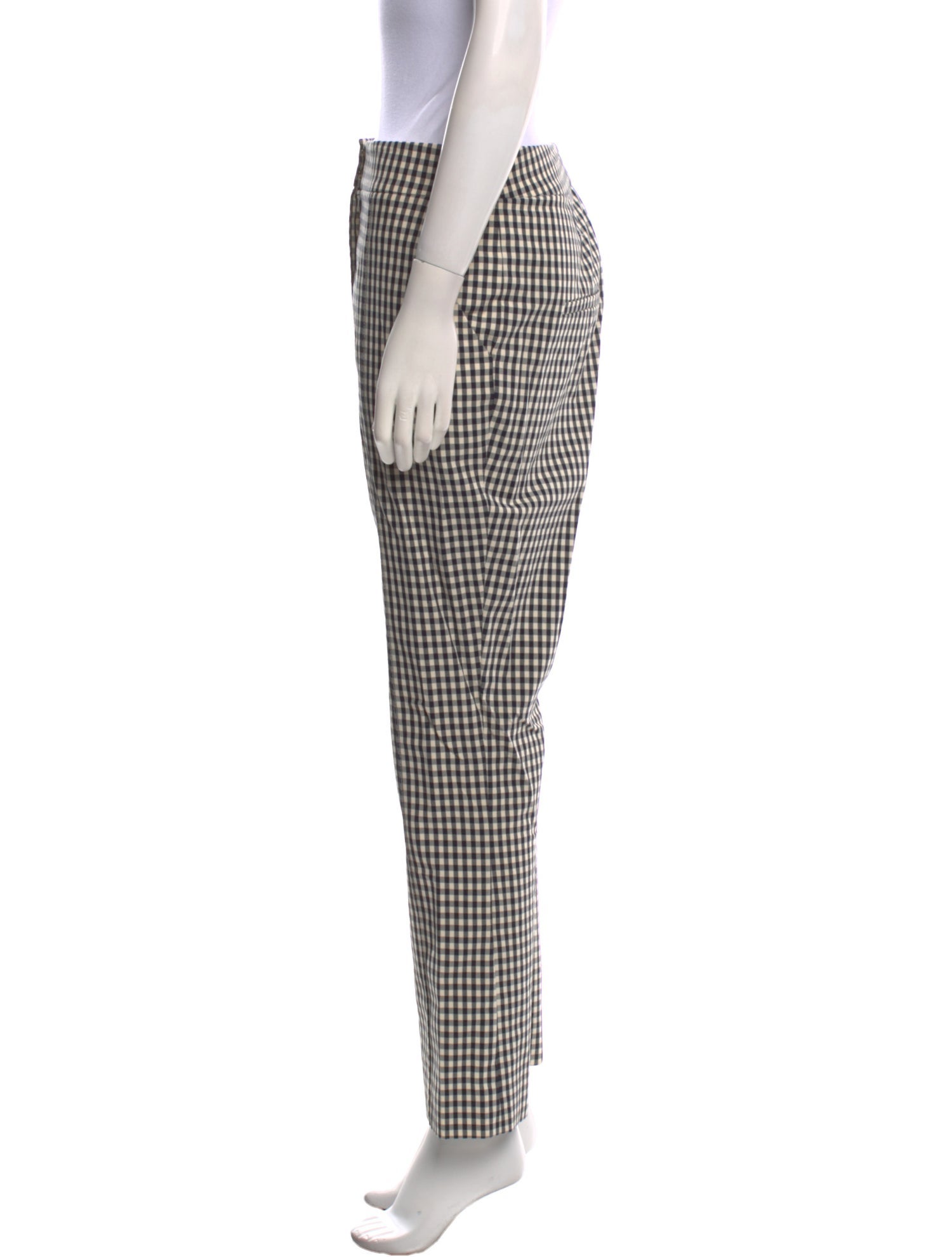 Veronica Beard Plaid Print Straight Leg Pants