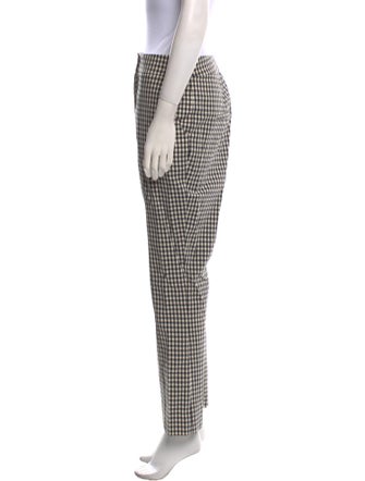 Veronica Beard Plaid Print Straight Leg Pants