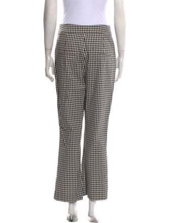 Veronica Beard Plaid Print Straight Leg Pants