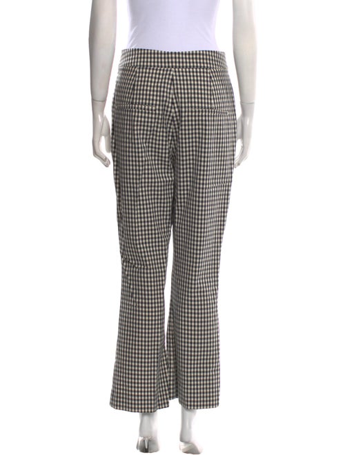 Veronica Beard Plaid Print Straight Leg Pants