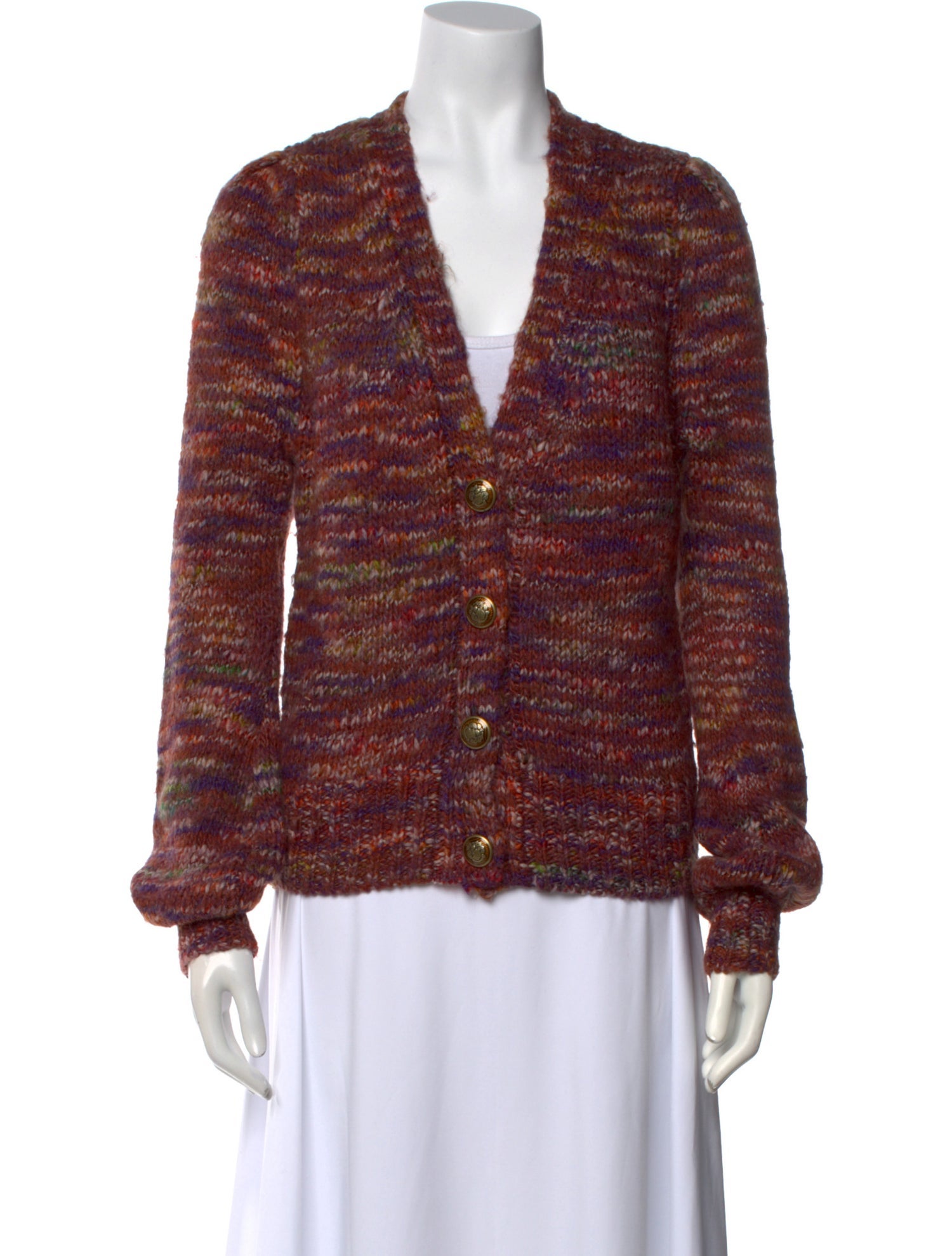 Veronica Beard Striped V-Neck Sweater