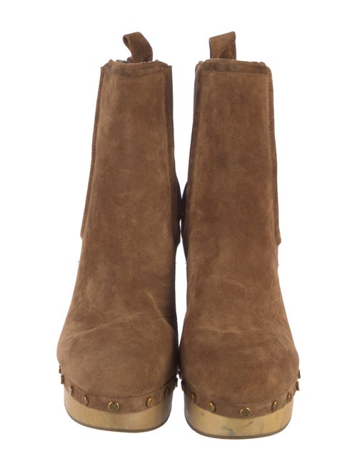 Veronica Beard Suede Studded Accents Chelsea Boots