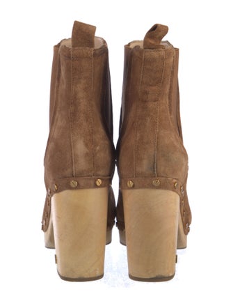 Veronica Beard Suede Studded Accents Chelsea Boots