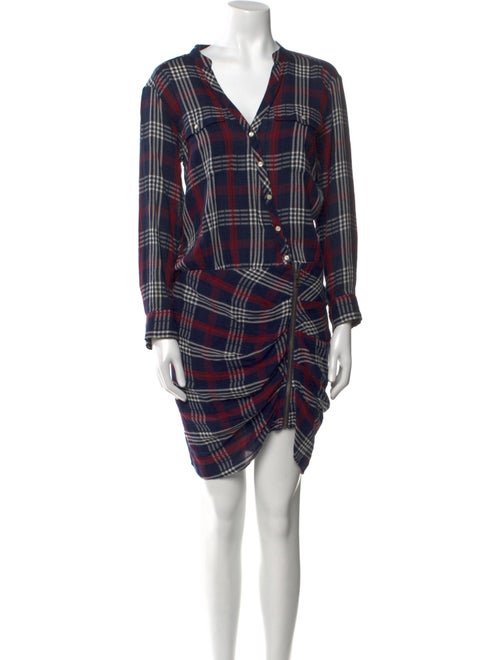 Veronica Beard Plaid Print Knee-Length Dress