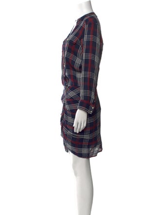 Veronica Beard Plaid Print Knee-Length Dress