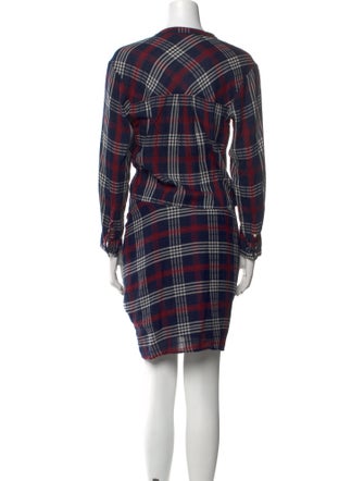 Veronica Beard Plaid Print Knee-Length Dress