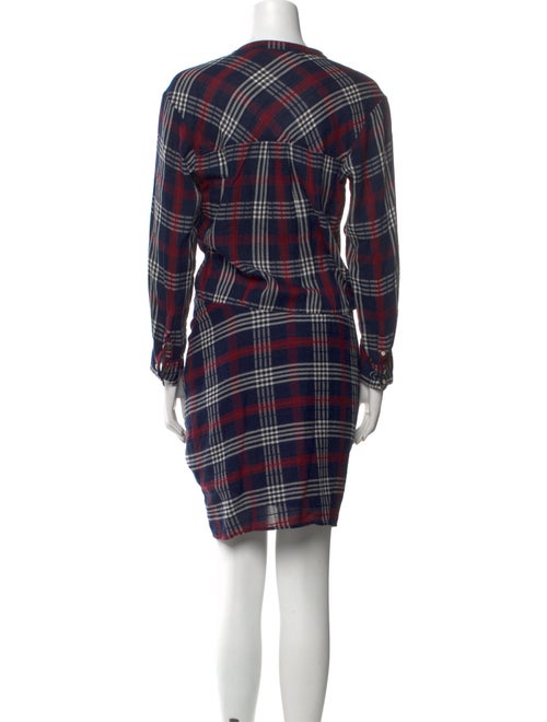 Veronica Beard Plaid Print Knee-Length Dress
