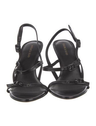 Veronica Beard Leather Slingback Sandals