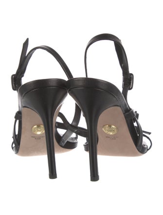 Veronica Beard Leather Slingback Sandals