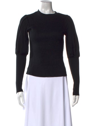 Veronica Beard Crew Neck Long Sleeve Top