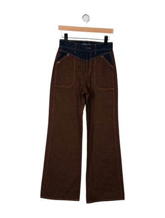 Veronica Beard High-Rise Wide Leg Jeans