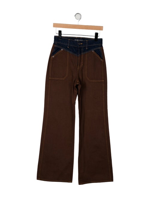 Veronica Beard High-Rise Wide Leg Jeans