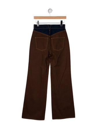 Veronica Beard High-Rise Wide Leg Jeans