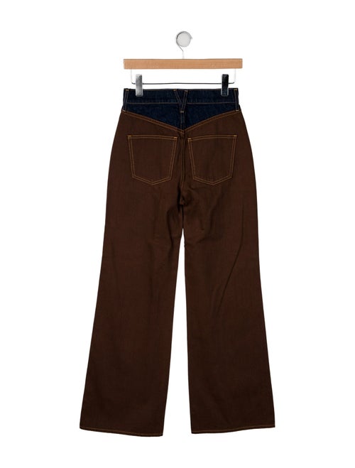 Veronica Beard High-Rise Wide Leg Jeans