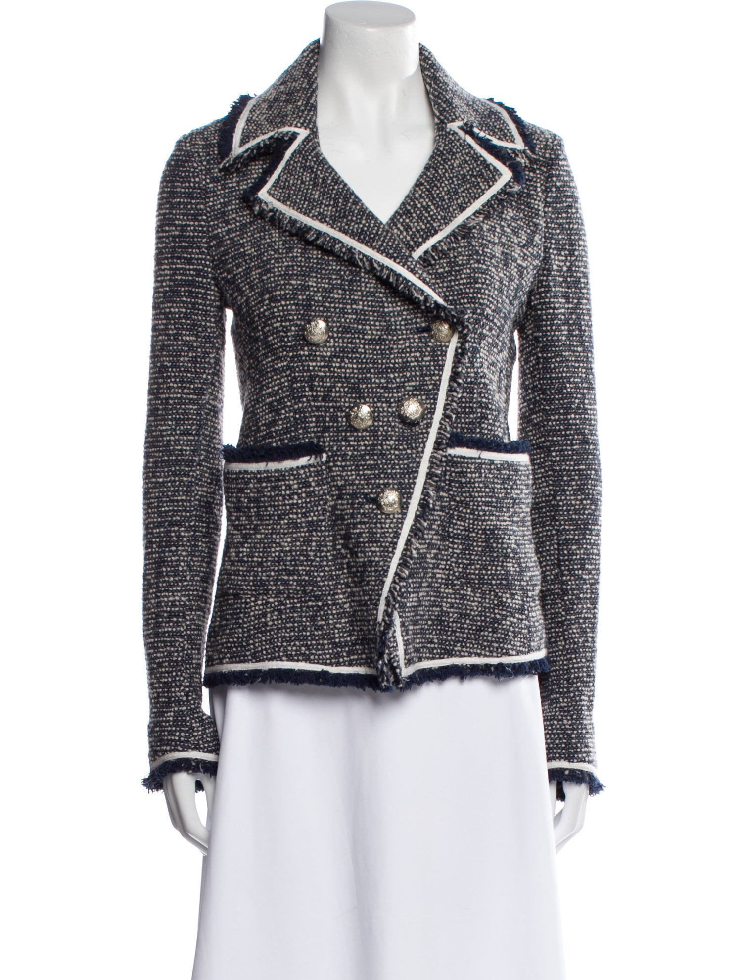 Veronica Beard Tweed Pattern Biker Jacket