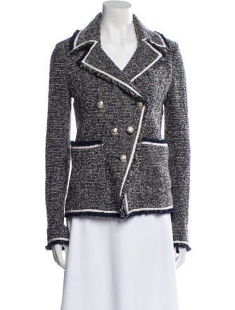 Veronica Beard Tweed Pattern Biker Jacket