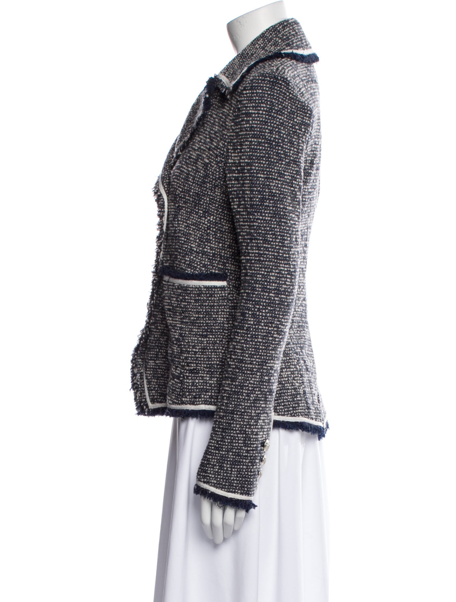 Veronica Beard Tweed Pattern Biker Jacket