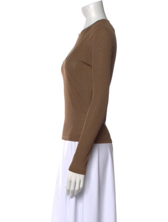 Veronica Beard Crew Neck Long Sleeve Top