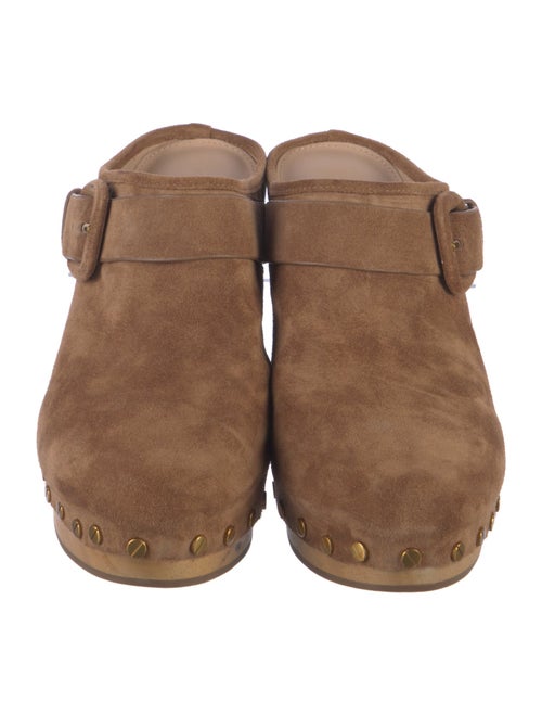 Veronica Beard Suede Studded Accents Mules