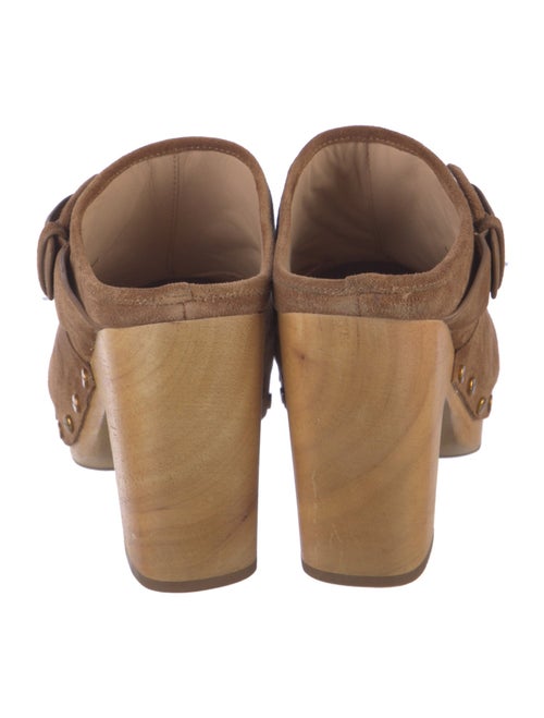 Veronica Beard Suede Studded Accents Mules