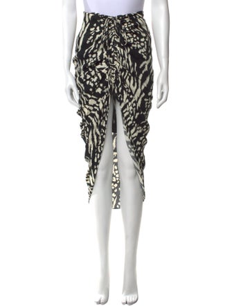 Veronica Beard Animal Print Midi Length Skirt