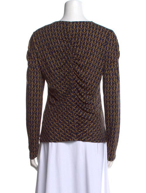 Veronica Beard Printed V-Neck Top