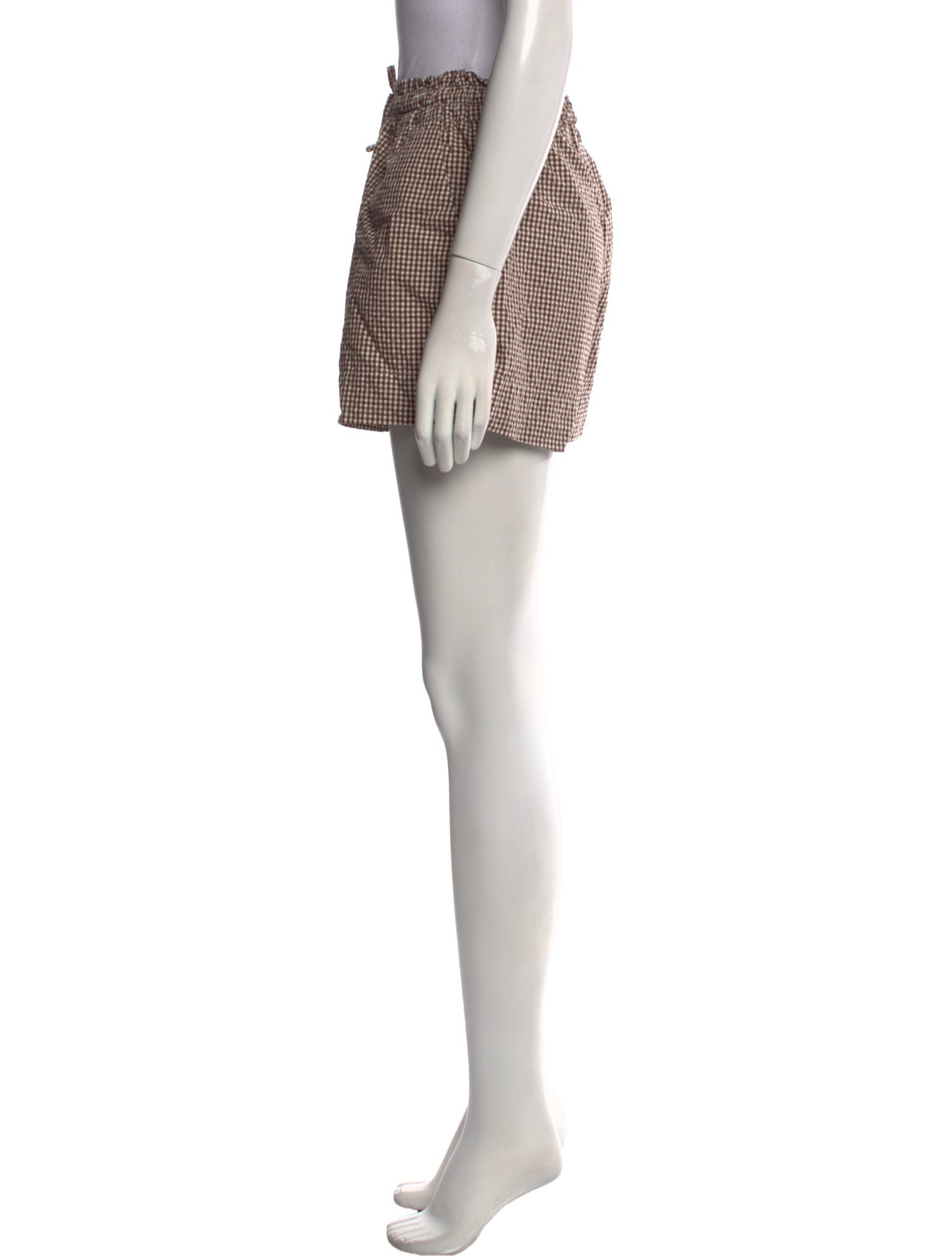 Veronica Beard Plaid Print Mini Shorts