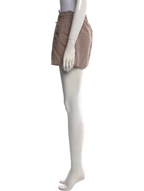 Veronica Beard Plaid Print Mini Shorts