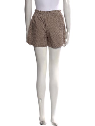 Veronica Beard Plaid Print Mini Shorts