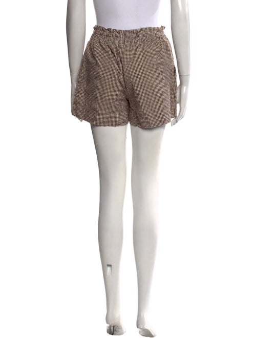 Veronica Beard Plaid Print Mini Shorts