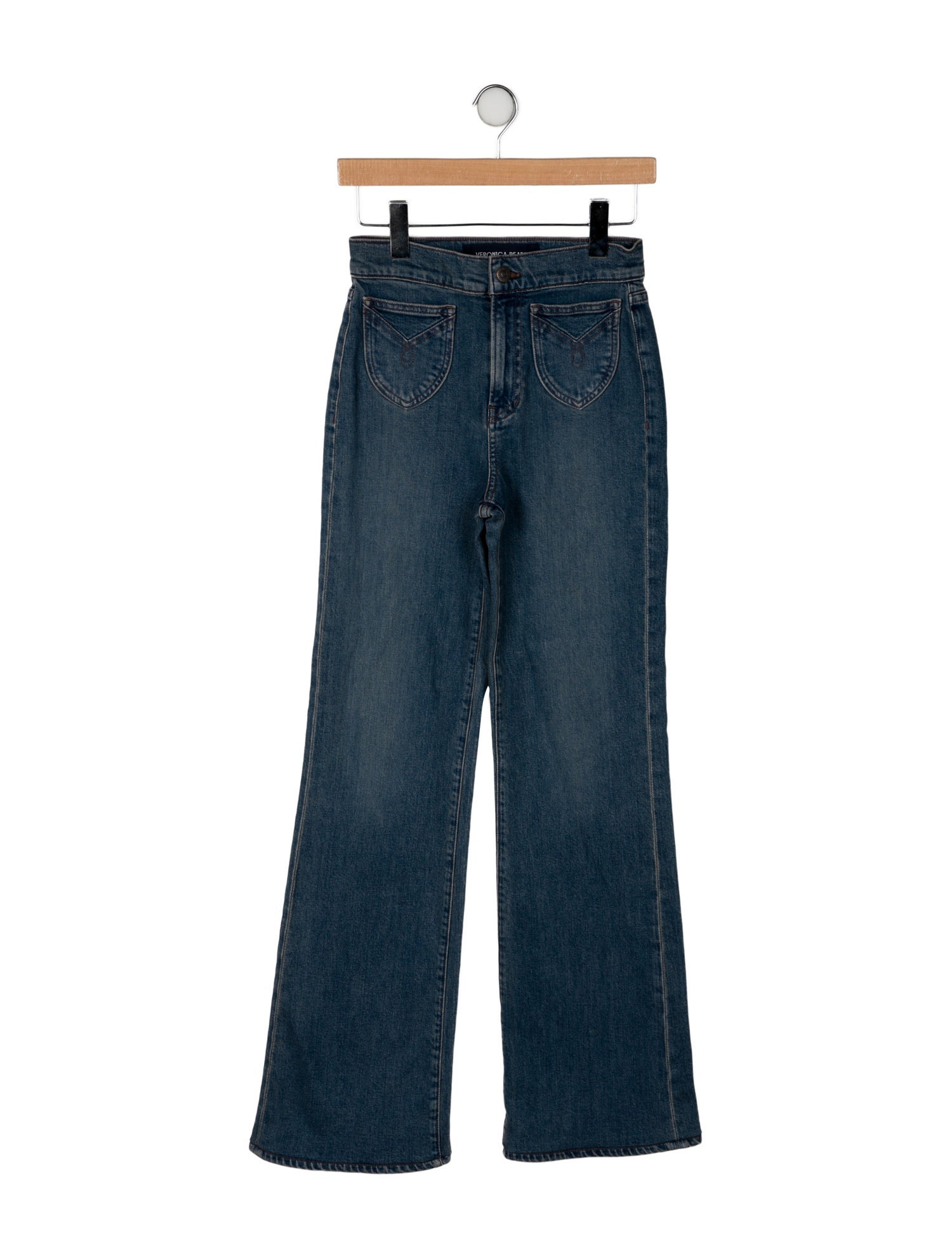 Veronica Beard Mid-Rise Wide Leg Jeans