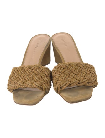 Veronica Beard Suede Braided Accents Slides