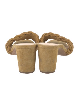 Veronica Beard Suede Braided Accents Slides